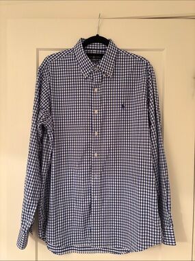 Polo by Ralph Lauren Blue & White Check Button-Down Shirt